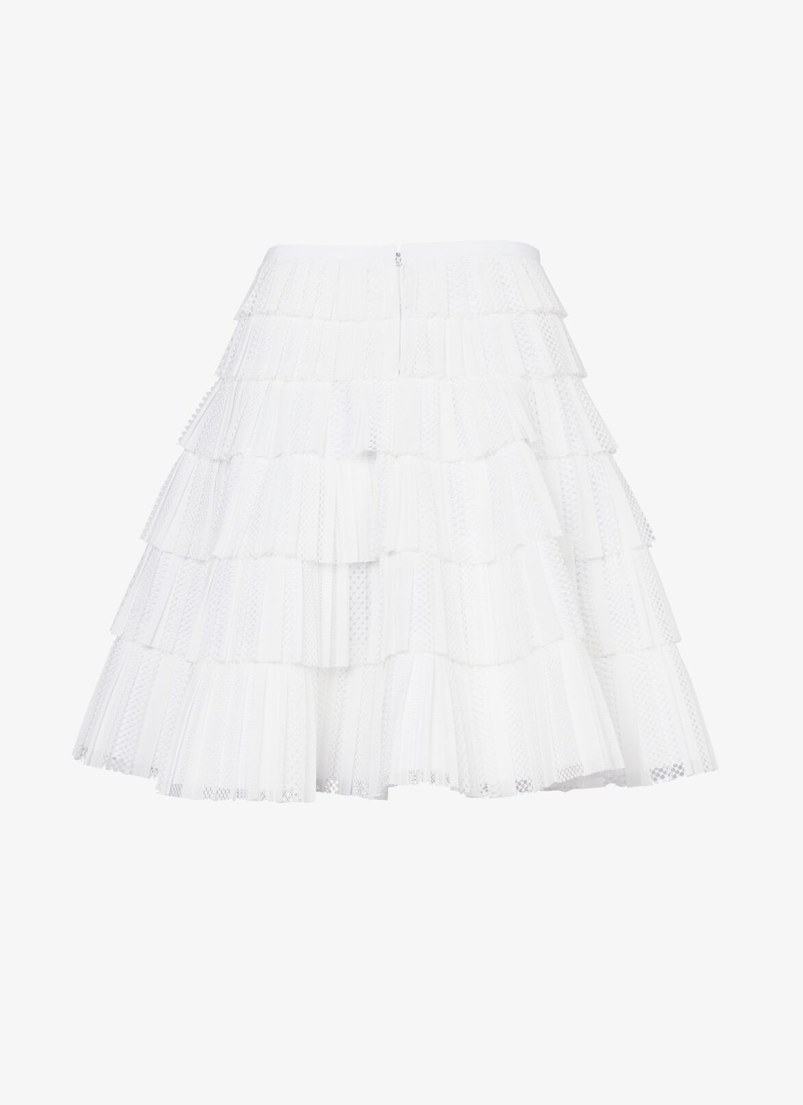 Flared lace skirt
 ALAÏA WHITE FLARED LACE SKIRT